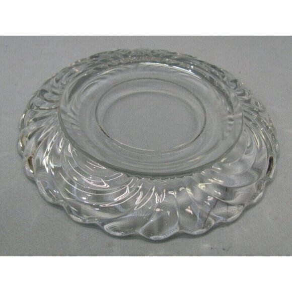 6 Vintage Cambridge Caprice Crystal Clear Glass Cup & Saucer Set - Picture 4 of 7